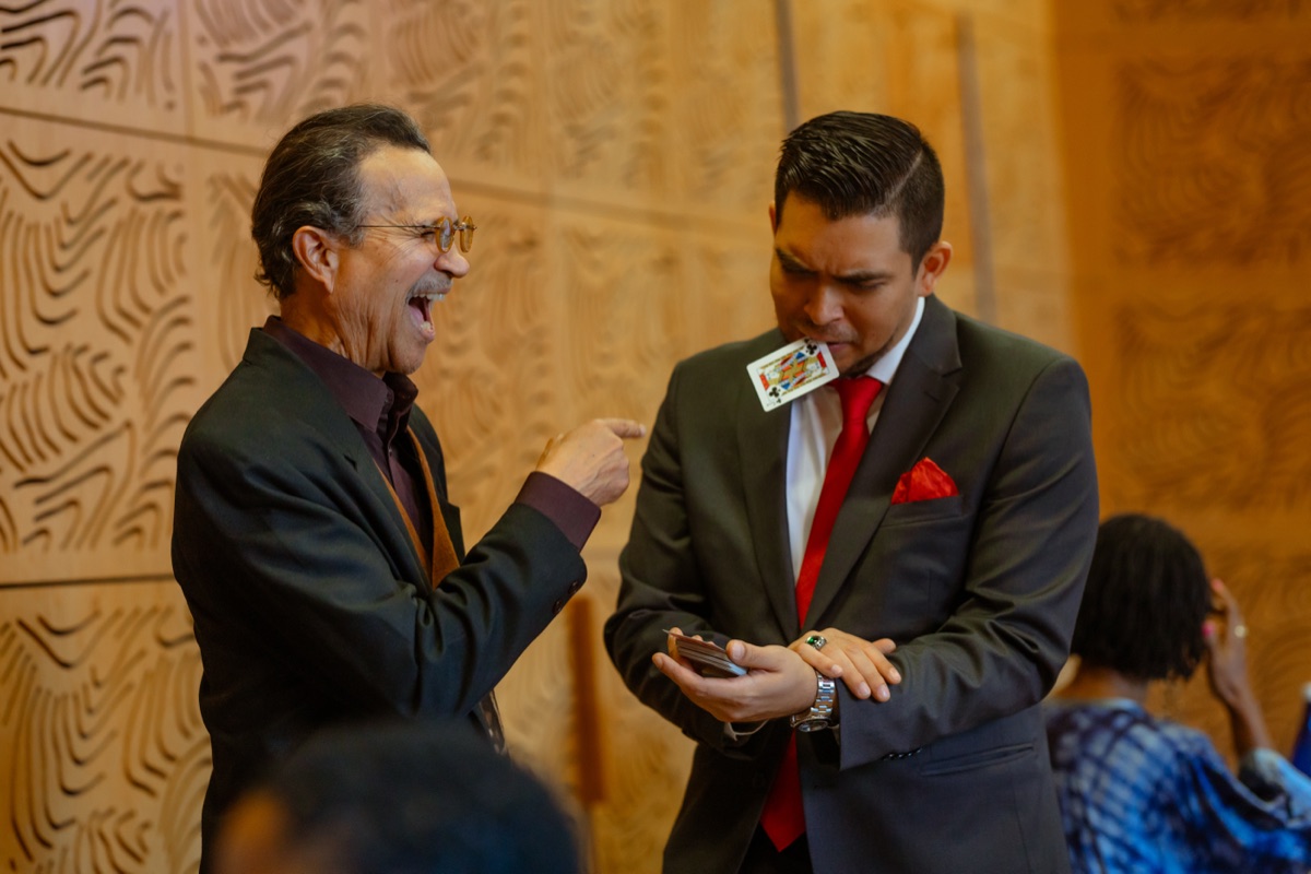 Guests captivated at a live Ivan Michael event